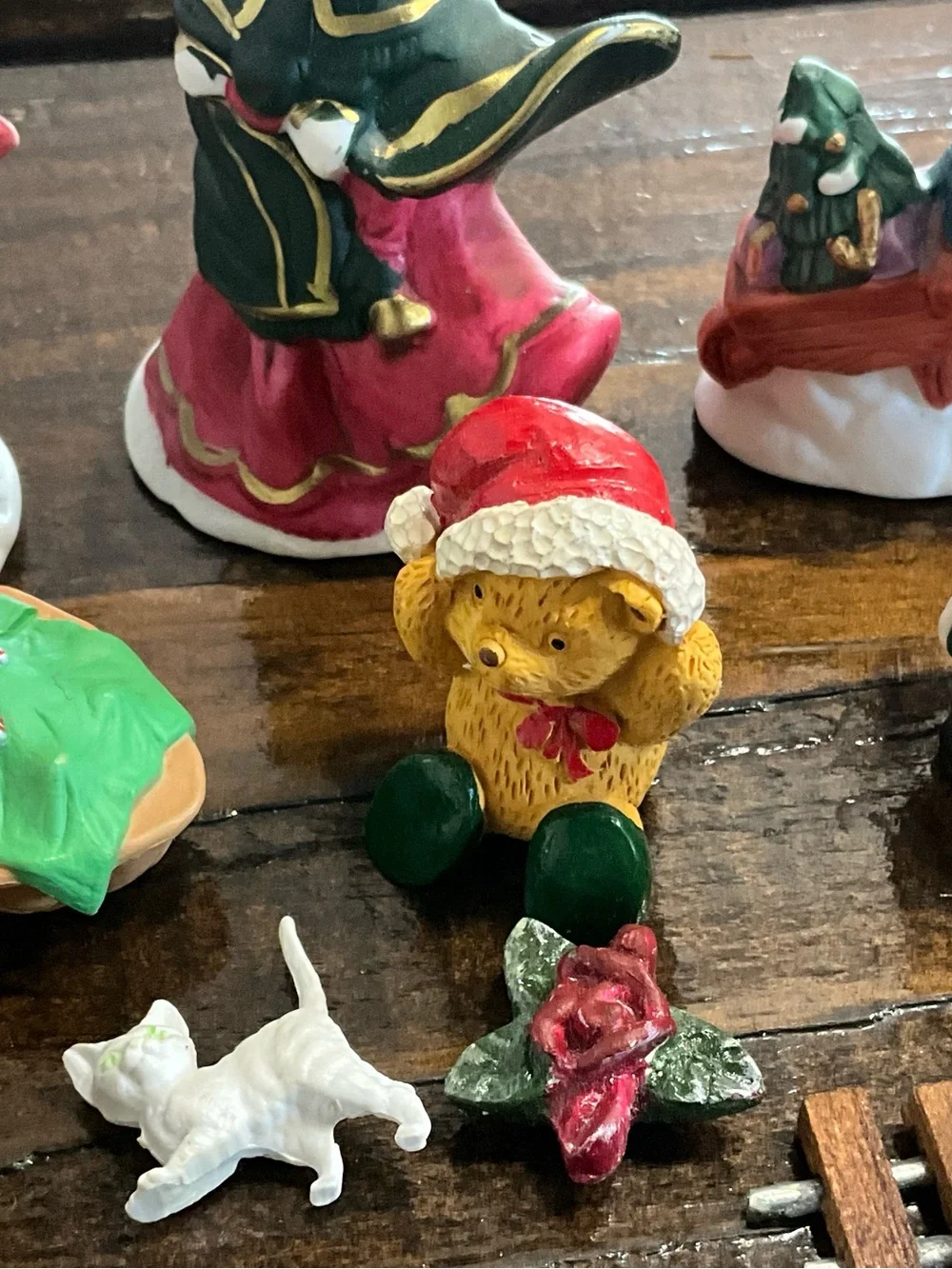 Vintage Lot of 11 Assorted Christmas Miniature Figures Decor